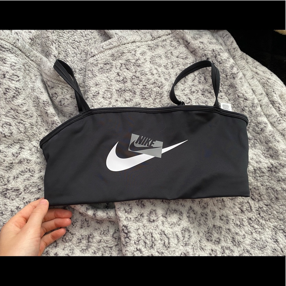 Nike black bandeau bra